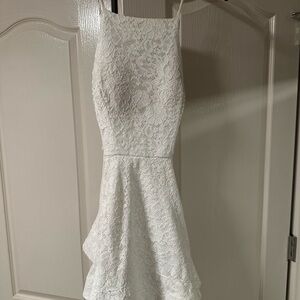 Elegant White Lace Dress